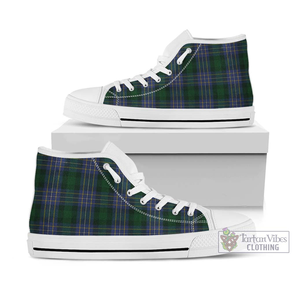 Hughes Tartan High Top Shoes Kid High Top - White Sole - Tartan Vibes Clothing