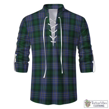 Hughes Tartan Men's Scottish Traditional Jacobite Ghillie Kilt Shirt - Tartan Vibes Clothing