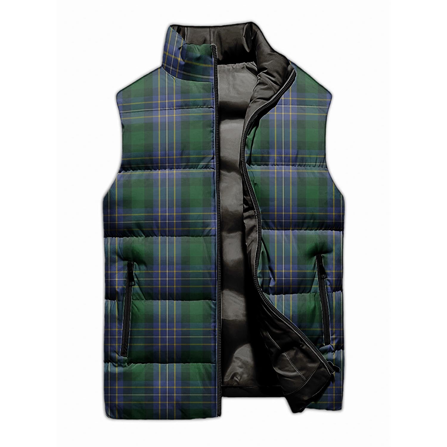 Hughes Tartan Sleeveless Puffer Jacket Unisex M - Tartan Vibes Clothing