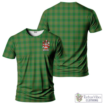 Hughes Irish Clan Tartan T-Shirt with Family Seal