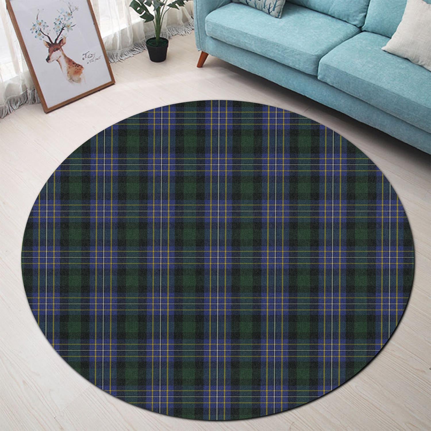 Hughes Tartan Round Rug - Tartan Vibes Clothing