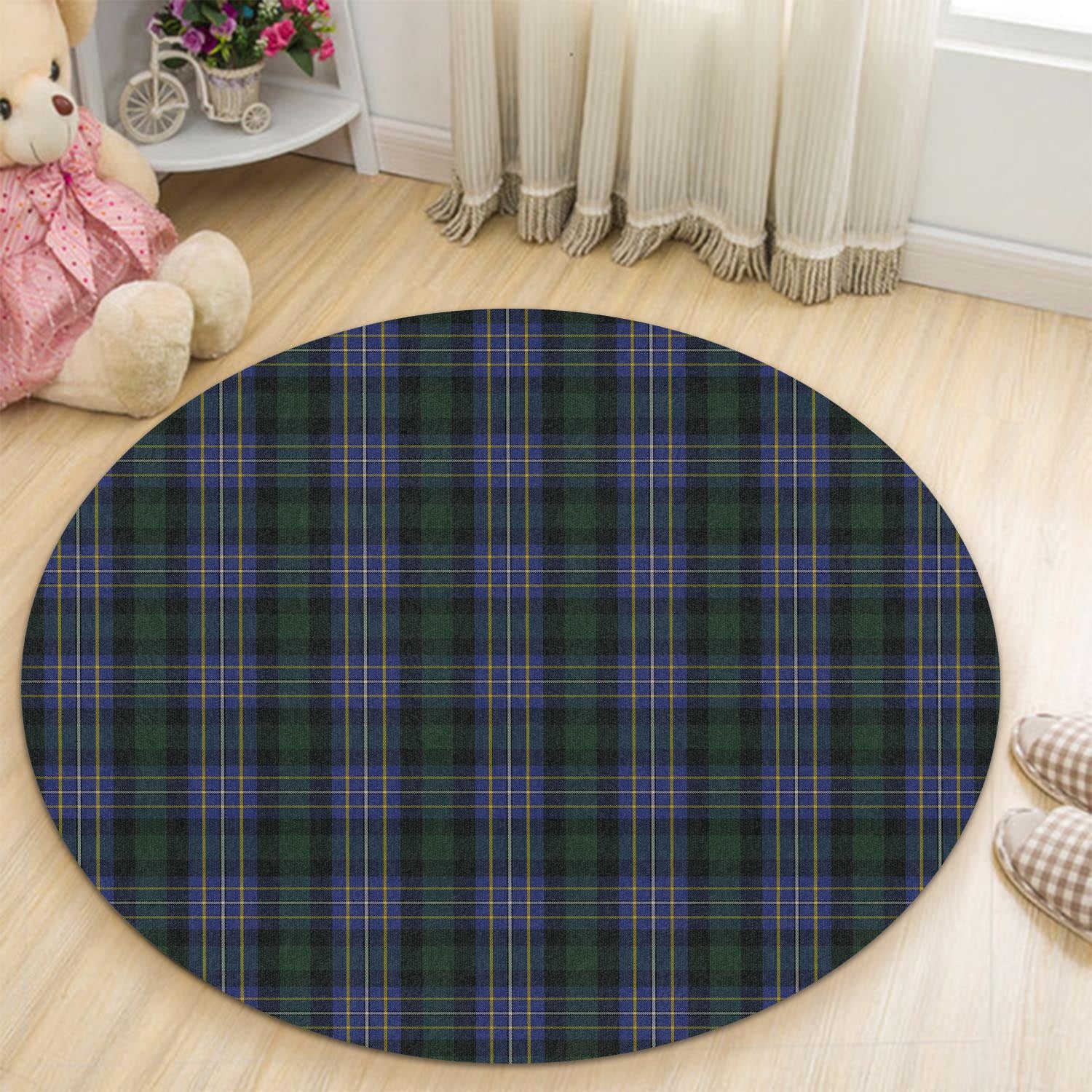 hughes-tartan-round-rug