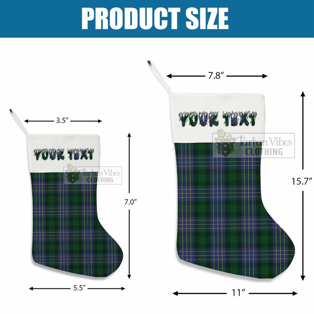 Tartan Vibes Clothing Hughes Tartan Christmas Stocking with Personalized Text