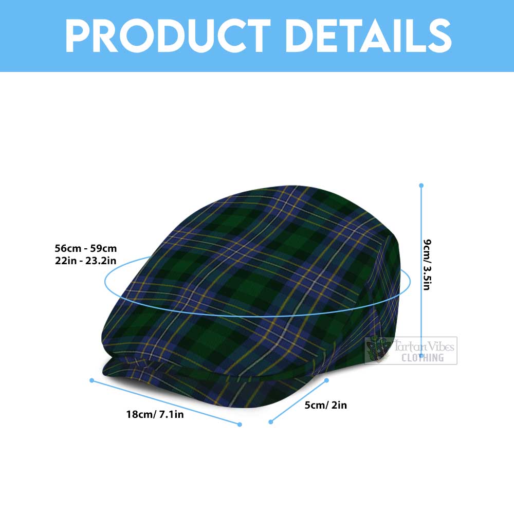Hughes Tartan Jeff Cap, Tartan Flat Cap - Tartan Vibes Clothing