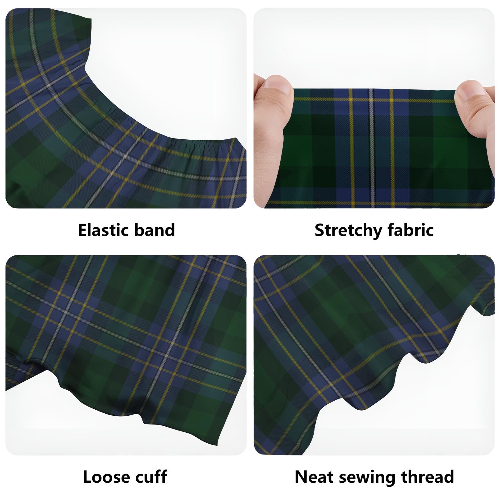 Hughes Tartan Off Shoulder Long Dress - Tartan Vibes Clothing