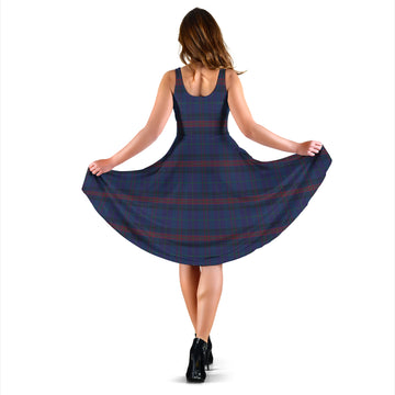 Hughes of Wales Tartan Sleeveless Midi Womens Dress