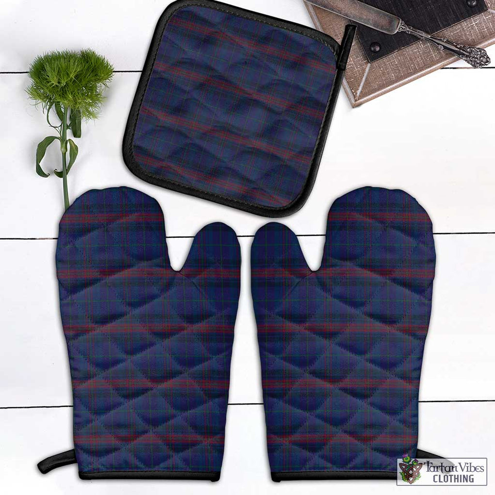 Hughes of Wales Tartan Combo Oven Mitt & Pot-Holder Black - Tartan Vibes Clothing