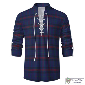 Hughes of Wales Tartan Men's Scottish Traditional Jacobite Ghillie Kilt Shirt - Tartan Vibes Clothing