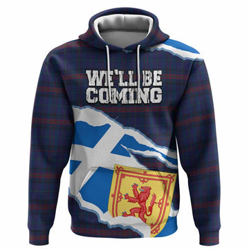 Hughes of Wales Scotland Football Tartan Hoodie We'll Be Coming