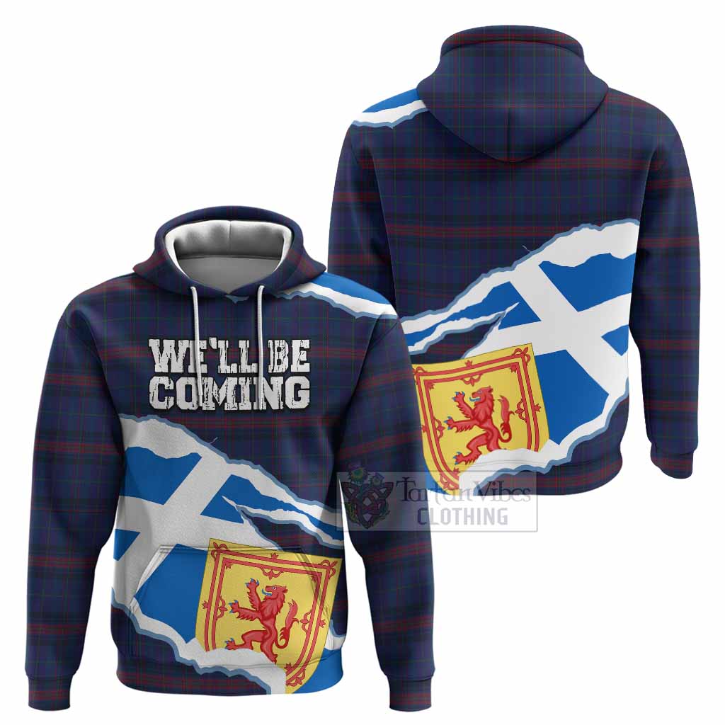 Hughes of Wales Scotland Football Tartan Hoodie We'll Be Coming
