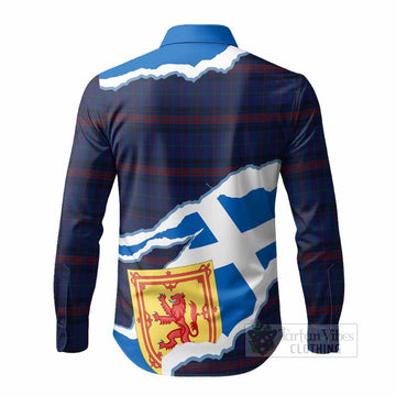 Hughes of Wales Scotland Football Tartan Long Sleeve Button Shirts We'll Be Coming