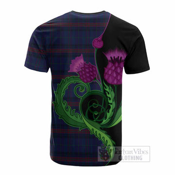 Hughes of Wales Tartan Cotton T-shirt Traditional Scottish Thistle