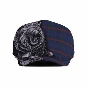 Hughes of Wales Tartan Flat Cap, Jeff Cap Roaring Lion Heritage