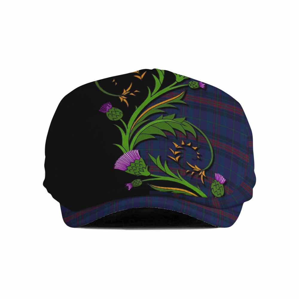Hughes of Wales Tartan Flat Cap, Jeff Cap Scottish Thistle Pride Heritage Art