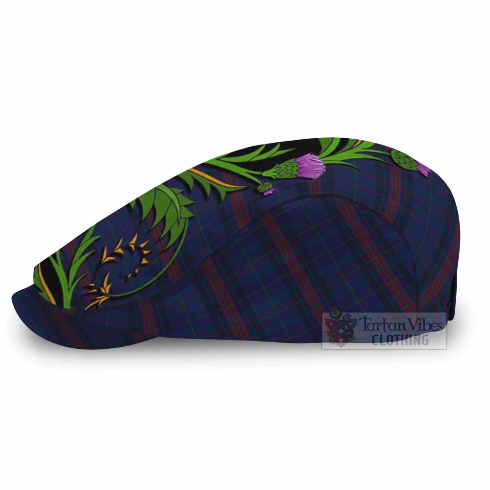 Hughes of Wales Tartan Flat Cap, Jeff Cap Scottish Thistle Pride Heritage Art