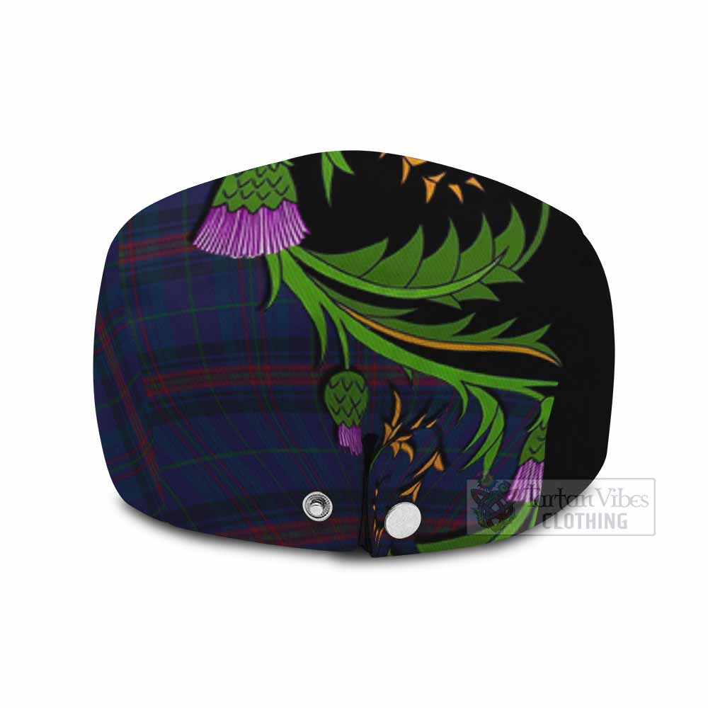 Hughes of Wales Tartan Flat Cap, Jeff Cap Scottish Thistle Pride Heritage Art