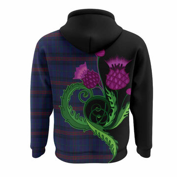 Hughes of Wales Tartan Hoodie Traditional Scottish Thistle
