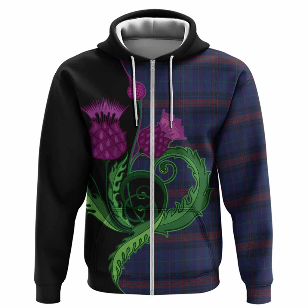 Hughes of Wales Tartan Hoodie Traditional Scottish Thistle