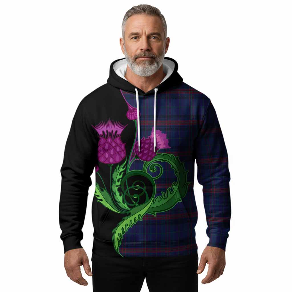 Hughes of Wales Tartan Hoodie Traditional Scottish Thistle