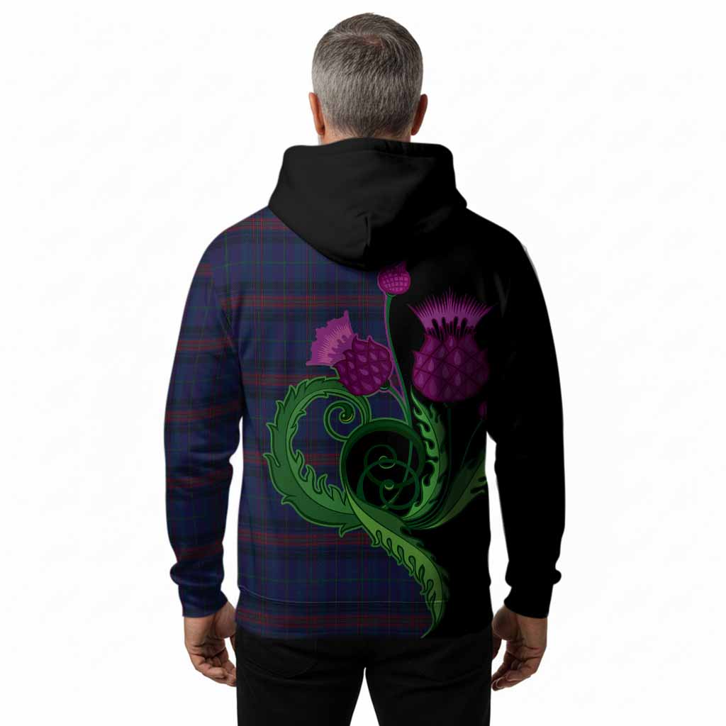 Hughes of Wales Tartan Hoodie Traditional Scottish Thistle