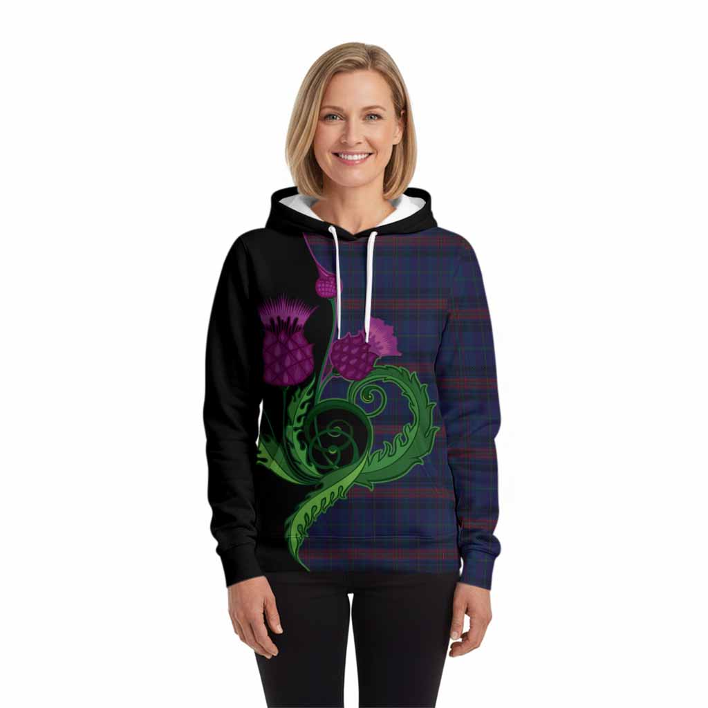 Hughes of Wales Tartan Hoodie Traditional Scottish Thistle