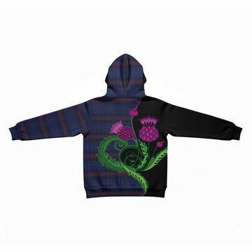 Hughes of Wales Tartan Kid Hoodie Traditional Scottish Thistle