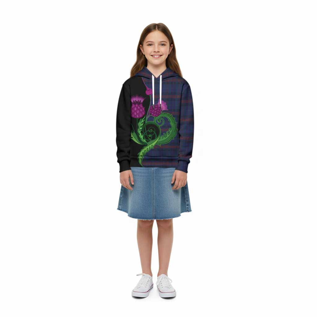 Hughes of Wales Tartan Kid Hoodie Traditional Scottish Thistle
