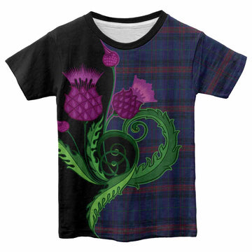 Hughes of Wales Tartan Kid T-shirt Traditional Scottish Thistle