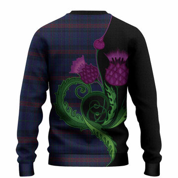 Hughes of Wales Tartan Knitted Sweater Traditional Scottish Thistle
