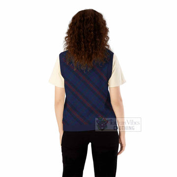 Hughes of Wales Tartan  Knitted V-Neck Vest Cross Style