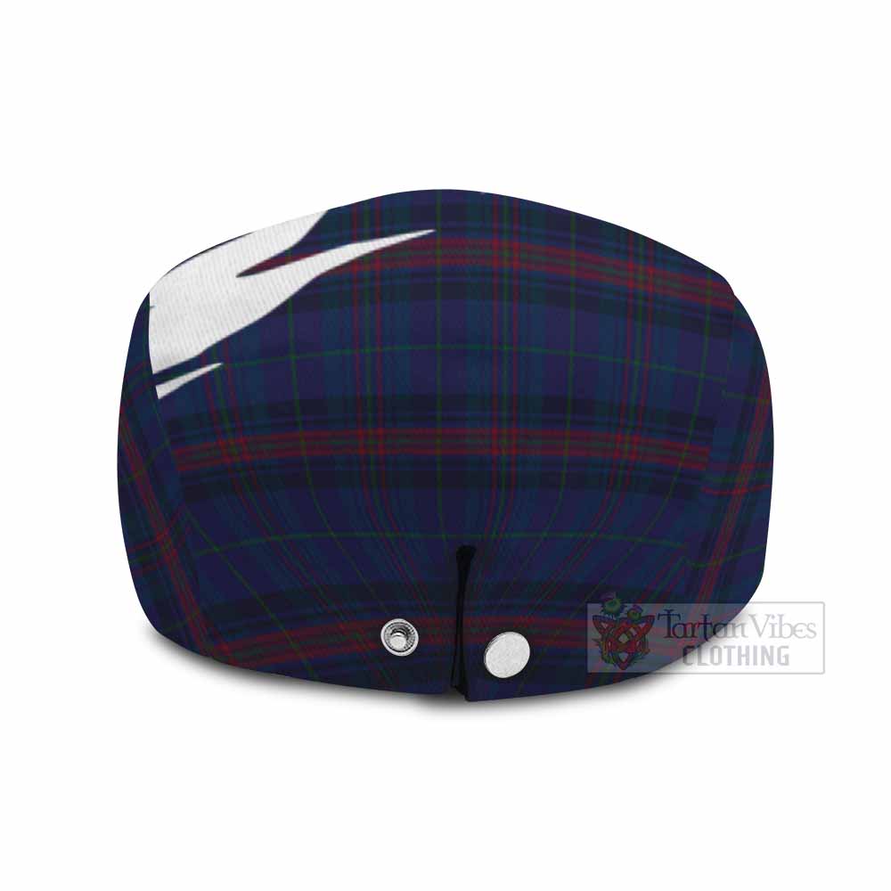 Hughes of Wales Tartan Loch Ness Monster Scottish Heritage Art Flat Cap, Jeff Cap