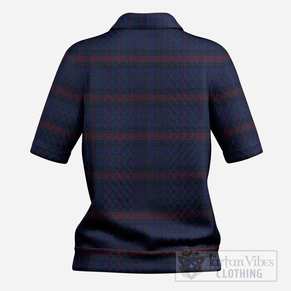 Hughes of Wales Tartan Women’s Polo Sweater Top