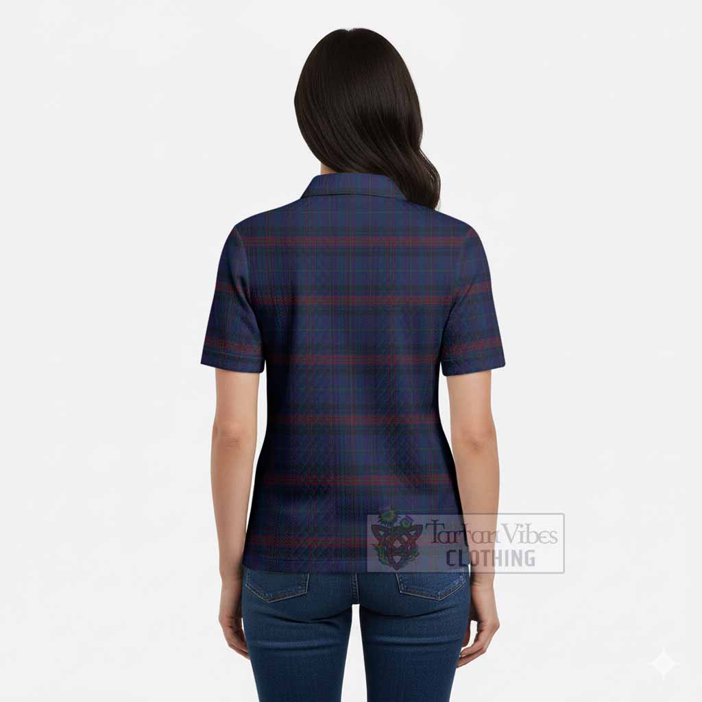 Hughes of Wales Tartan Women’s Polo Sweater Top