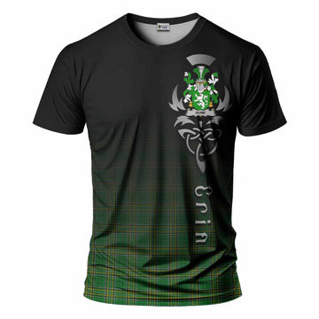Tartan Vibes Clothing Hume Irish Clan T-Shirt with Coat of Arms Erin Go Bragh Celtic Inspired