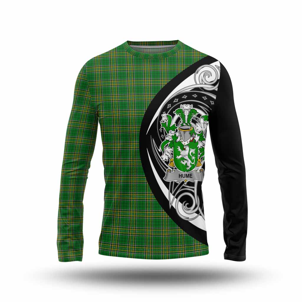 Hume Irish Clan Long Sleeve T-Shirt Celtic Circle Style Unisex - Tartan Vibes Clothing