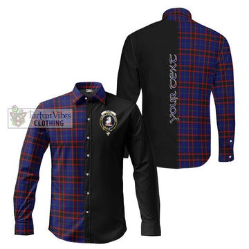 Hume Modern Tartan Long Sleeve Button Shirt with Family Crest and Half Of Me Style Men's Shirt S - Tartanvibesclothing Shop