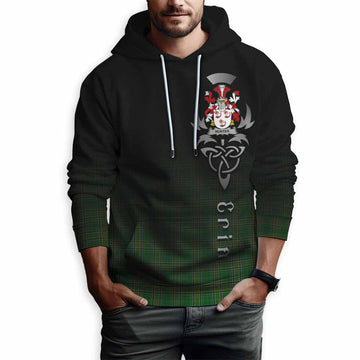 Hunter Irish Clan Hoodie with Coat of Arms Erin Go Bragh Celtic Inspired