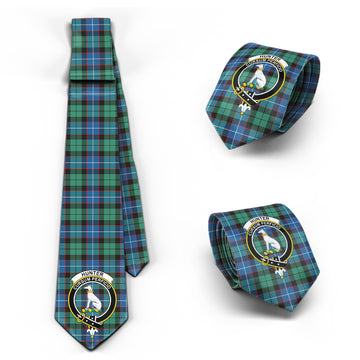 Hunter Ancient Tartan Classic Necktie with Family Crest
