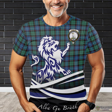 Hunter Ancient Tartan T-Shirt with Alba Gu Brath Regal Lion Emblem
