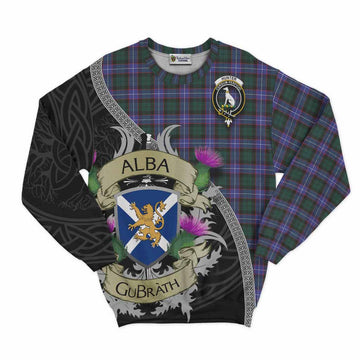 Hunter (Hunterston) Tartan Family Crest Sweatshirt Lion Rampant Royal Thistle Shield Celtic Inspired