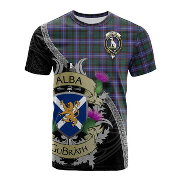 Tartan Vibes Clothing Hunter (Hunterston) Tartan Family Crest Cotton T-shirt Lion Rampant Royal Thistle Shield Celtic Inspired
