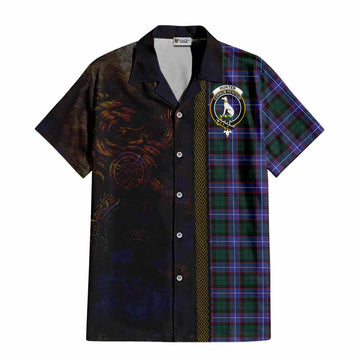 Hunter (Hunterston) Tartan Family Crest Hawaiian Shirt Alba Gu Brath Be Brave Lion Ancient Style