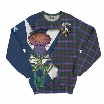 Hunter (Hunterston) Tartan Family Crest Sweatshirt Scottish Thistle Celtic Inspired