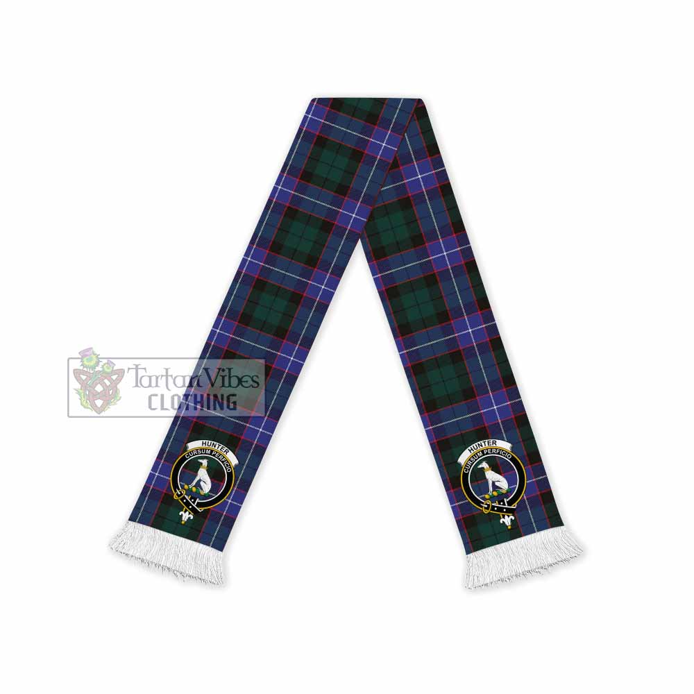 Tartan Vibes Clothing Hunter (Hunterston) Tartan Ruffneck Scarf with Family Crest
