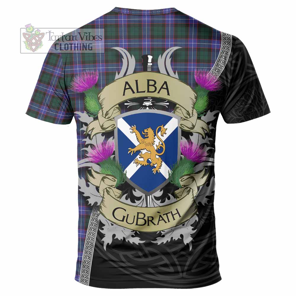 Tartan Vibes Clothing Hunter (Hunterston) Tartan Family Crest T-Shirt Lion Rampant Royal Thistle Shield Celtic Inspired