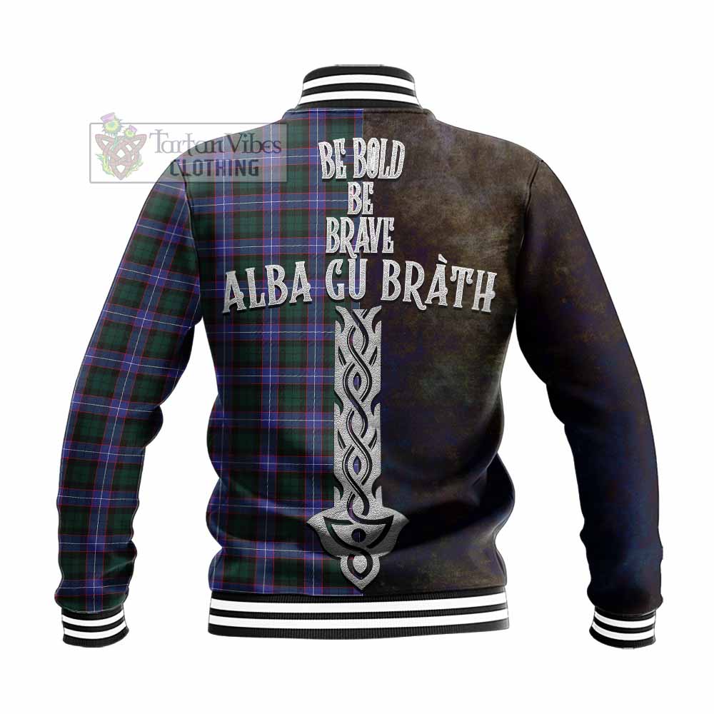 Hunter (Hunterston) Tartan Family Crest Baseball Jacket Alba Gu Brath Be Brave Lion Ancient Style - Tartan Vibes Clothing
