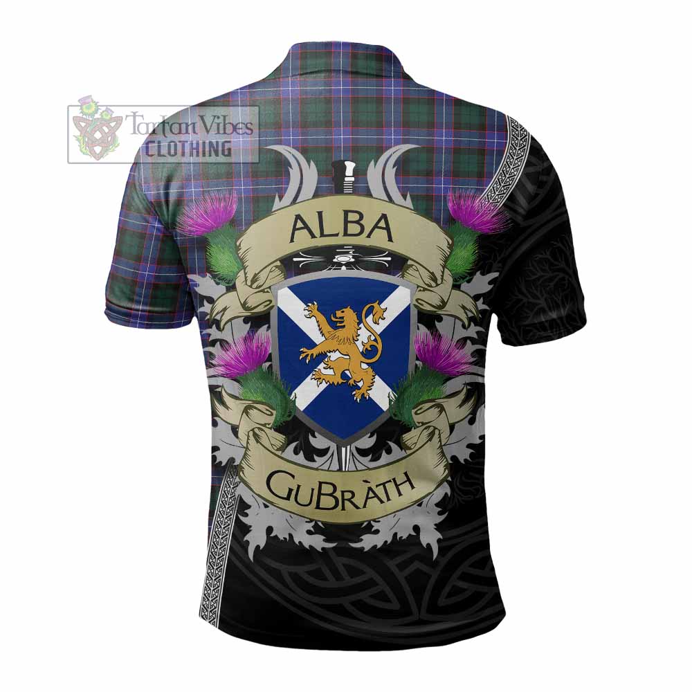 Tartan Vibes Clothing Hunter (Hunterston) Tartan Family Crest Polo Shirt Lion Rampant Royal Thistle Shield Celtic Inspired