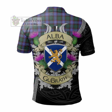 Hunter (Hunterston) Tartan Family Crest Polo Shirt Lion Rampant Royal Thistle Shield Celtic Inspired