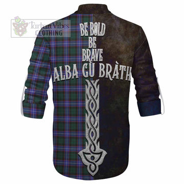 Hunter (Hunterston) Tartan Family Crest Ghillie Kilt Shirt Alba Gu Brath Be Brave Lion Ancient Style