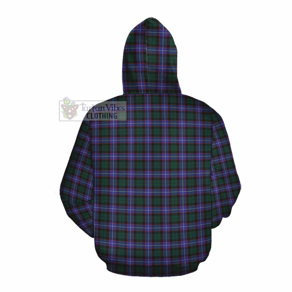 Tartan Vibes Clothing Hunter (Hunterston) Tartan Cotton Hoodie with Family Crest DNA In Me Style